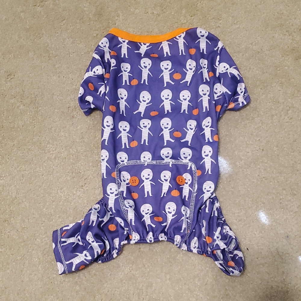 Spooky Skeleton Dog Pajamas - Purple
